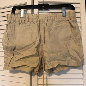 Khaki High Waisted Shorts